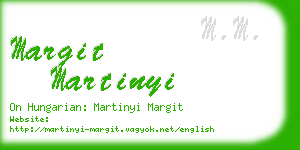 margit martinyi business card